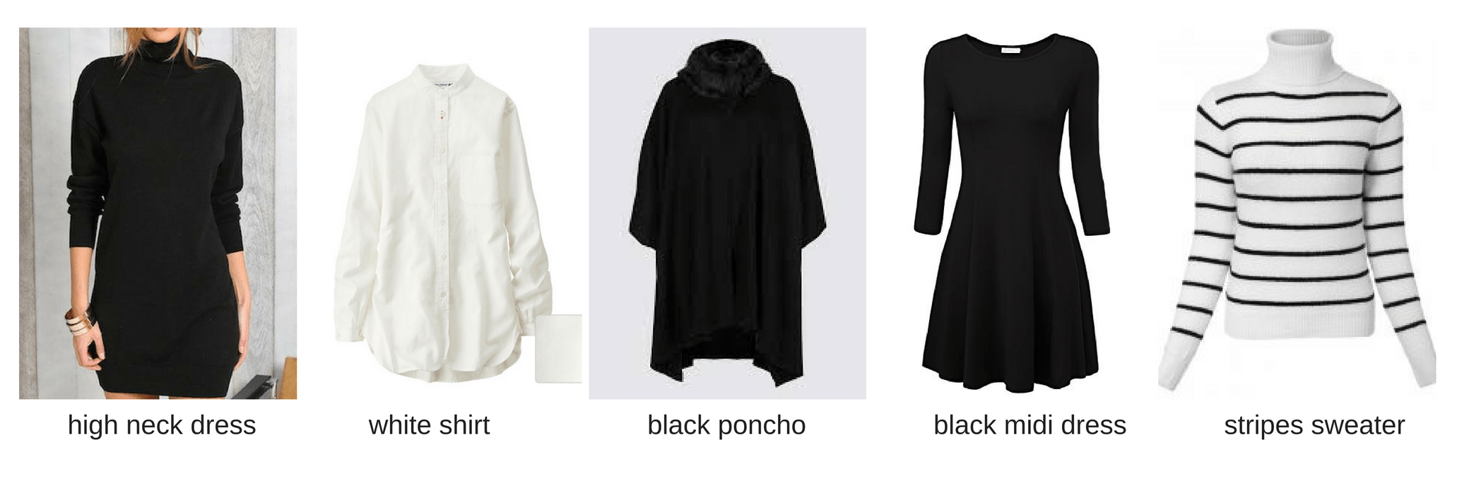 empacar tops, vestidos para invierno